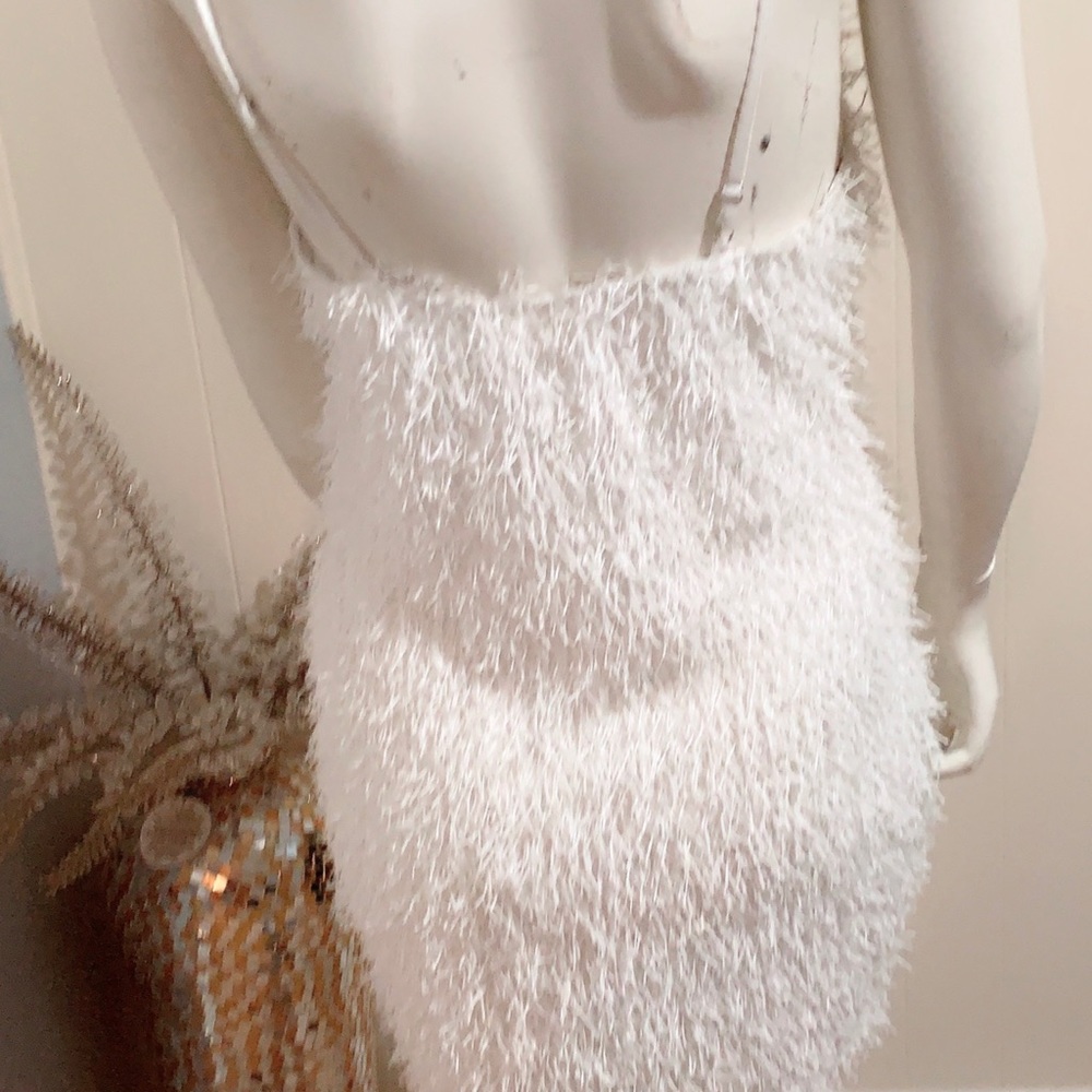 White fringe dress